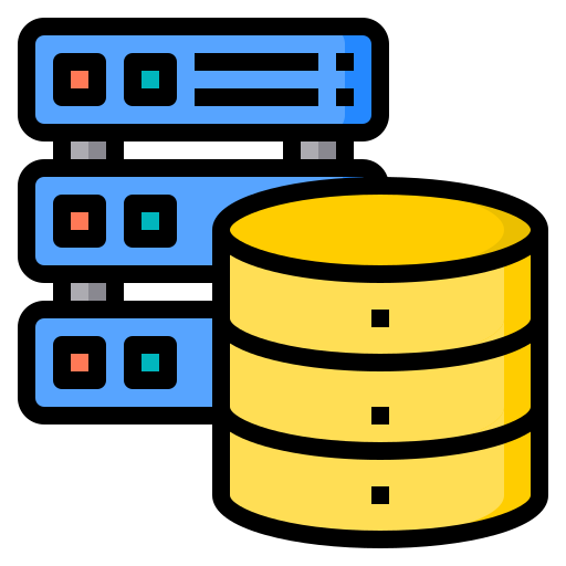 Animated image of a several servers.
