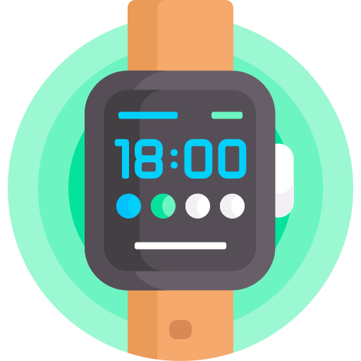Animated image of a smart watch.